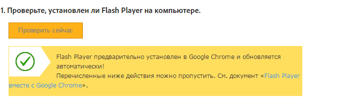 Flash Player в Google Chrome